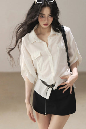 White Linen Shirt Set-Up