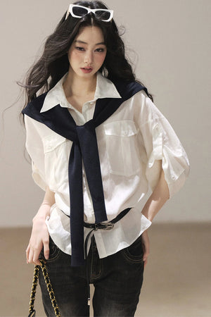 White Linen Shirt Set-Up