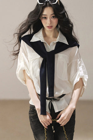 White Linen Shirt Set-Up