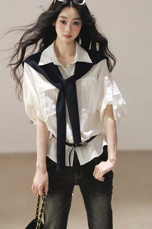 White Linen Shirt Set-Up