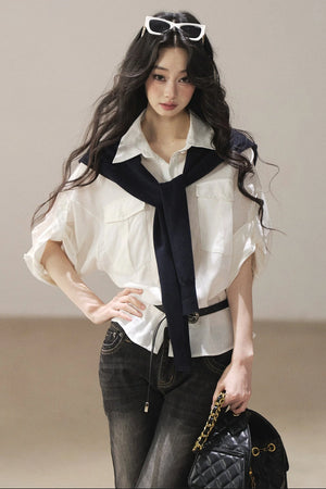 White Linen Shirt Set-Up