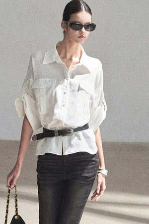 White Linen Shirt Set-Up