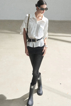 White Linen Shirt Set-Up