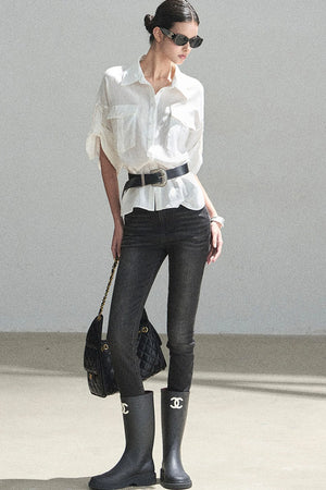 White Linen Shirt Set-Up