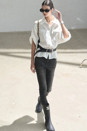 White Linen Shirt Set-Up