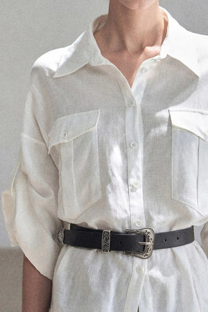 White Linen Shirt Set-Up
