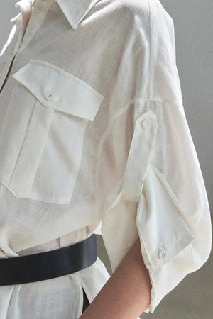 White Linen Shirt Set-Up