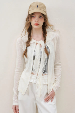 White Luxe Lace Cardigan