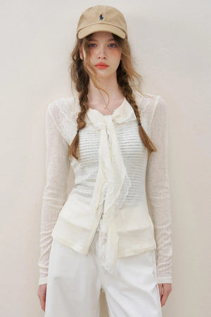 White Luxe Lace Cardigan