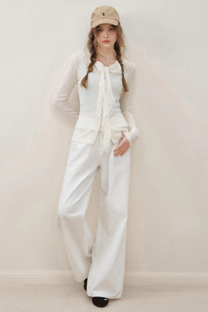 White Luxe Lace Cardigan