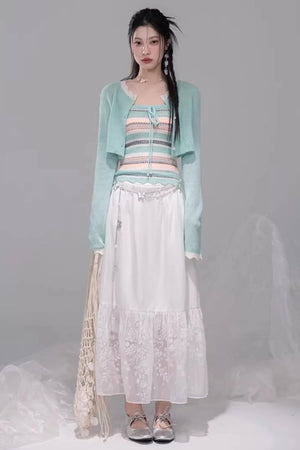 White Mist Gradient Skirt