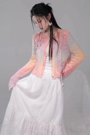 White Mist Gradient Skirt