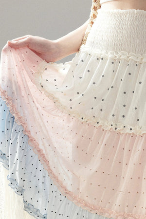 White Mist Lace Skirt