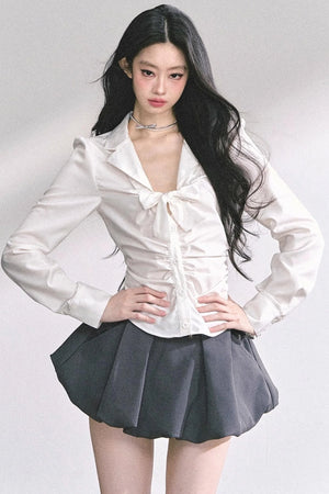 White Moonlight V-Neck Shirt