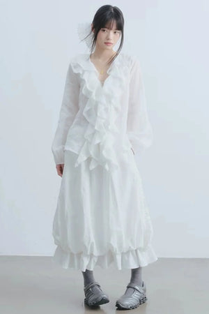 White Nest Lantern Skirt