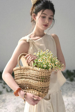 White Pleated Summer Set-Up