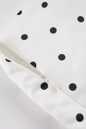 White Polka Dot Mini Skirt
