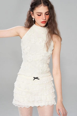 White Rose Slim Top