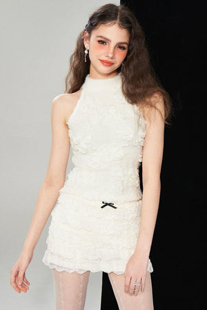 White Rose Slim Top