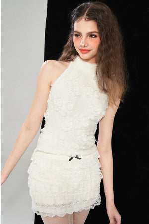 White Rose Slim Top