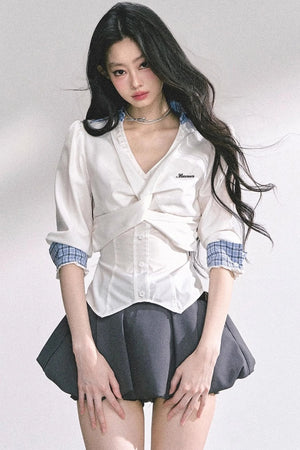 White V-Neck Shirt