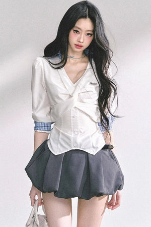 White V-Neck Shirt