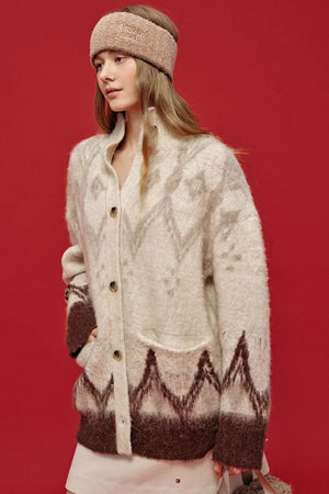 Wide-Brimmed Wool Jacquard Headband