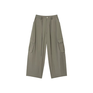 Wide-Leg Beaded Work Pants