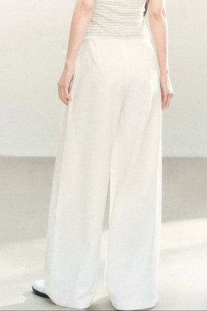 Wide-Leg Bow Tie Pants