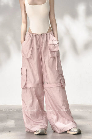 Wide-Leg Cargo Pants