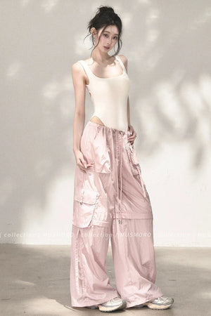 Wide-Leg Cargo Pants