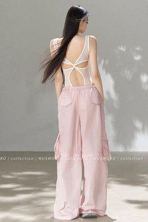 Wide-Leg Cargo Pants
