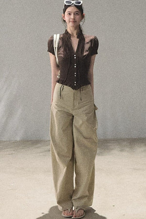 Wide Leg Cargo Pants
