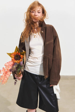 Wide-Leg Leather Trousers