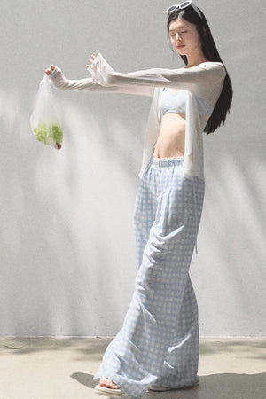 Wide-Leg Tencel Hemp Pants Set-Up