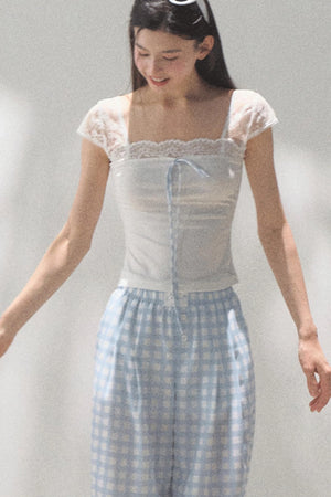 Wide-Leg Tencel Hemp Pants Set-Up