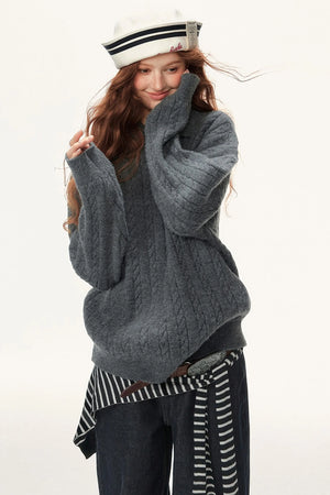 Winter Cable Knit Top