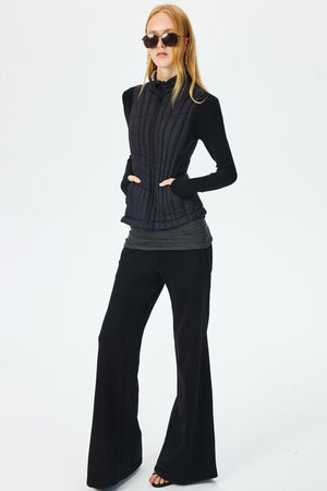 Winter Fleece High-Waisted Flared Pants