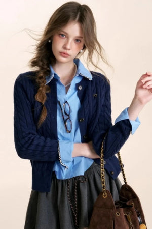 Winter Leopard Knit Cardigan