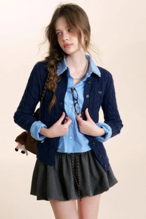 Winter Leopard Knit Cardigan