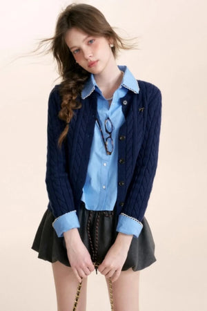 Winter Leopard Knit Cardigan