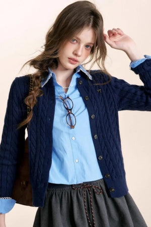 Winter Leopard Knit Cardigan