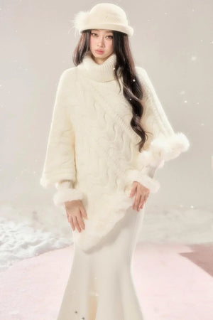 Winter Love Song Knitted Cape