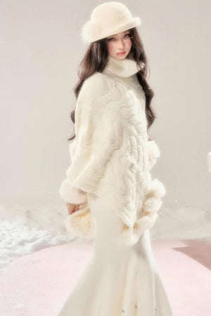 Winter Love Song Knitted Cape