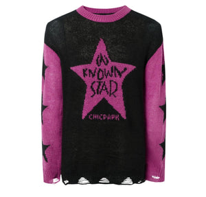 Winter Monogram Color-Blocked Sweater