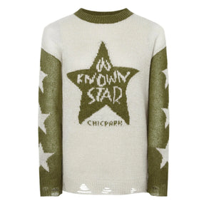 Winter Monogram Color-Blocked Sweater