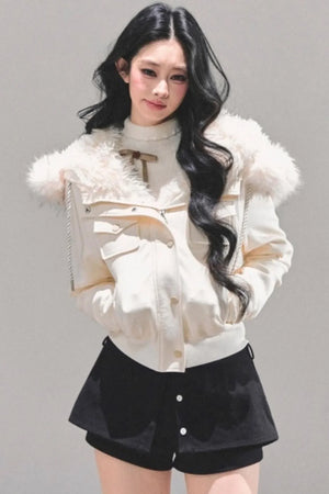 Winter Plush Hooded Coat