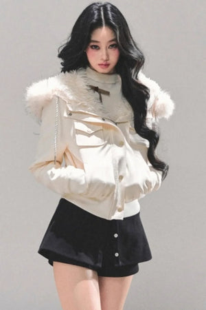 Winter Plush Hooded Coat