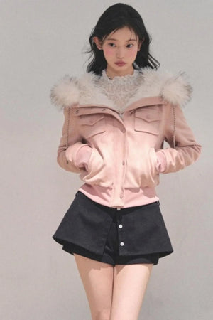 Winter Plush Hooded Coat