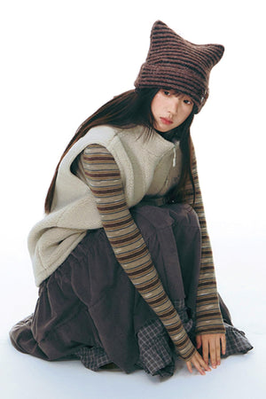 Winter Retro Stand-Up Collar Vest